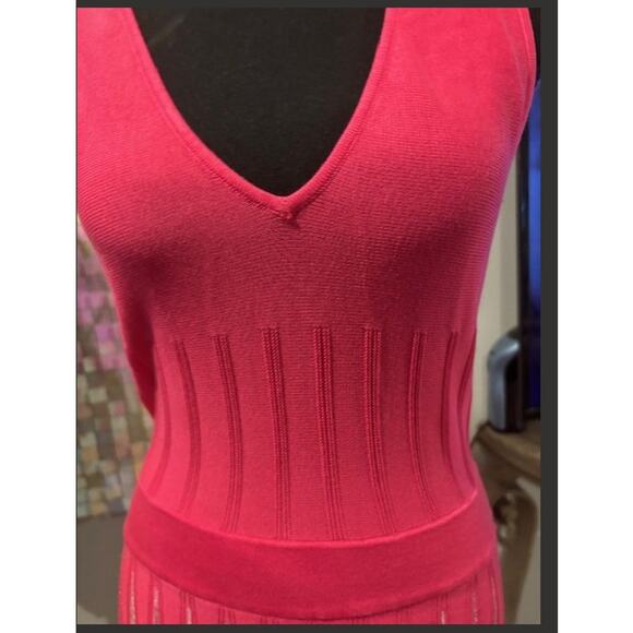 HAPPY SHEEP FUSHIA SHORT DISCO DRESS Sz Large - Picture 4 of 6